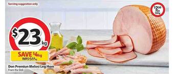 Coles Don Premium Melosi Leg Ham offer