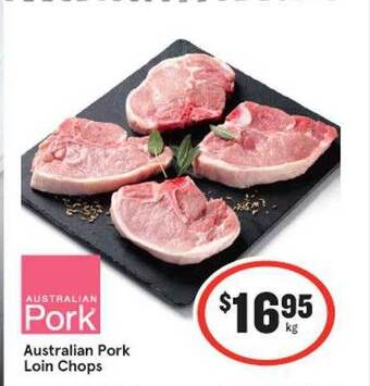 IGA Australian Pork Loin Chops offer