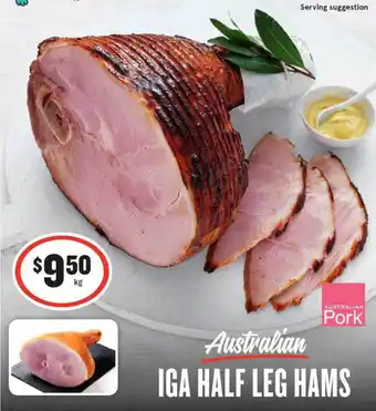 IGA Australian Iga Half Leg Hams offer