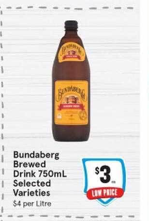 IGA Bundaberg Brewed Drink 750ml offer