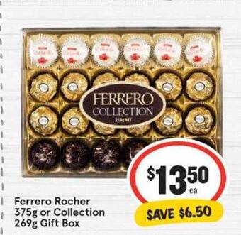 IGA Ferrero Rocher 375g Or Collection 269g Gift Box offer