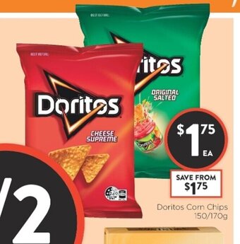 Foodworks Doritos Corn Chips 150/170g offer