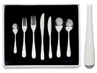 Harris Scarfe Stanley Rogers 42pc Deevo Satin Cutlery Set offer