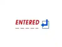 Officeworks Deskmate Pre-Inked Office Stamps Entered Date Red and Blue offer