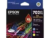Officeworks Epson 702XL 3 Colour Ink Cartridge Value Pack offer