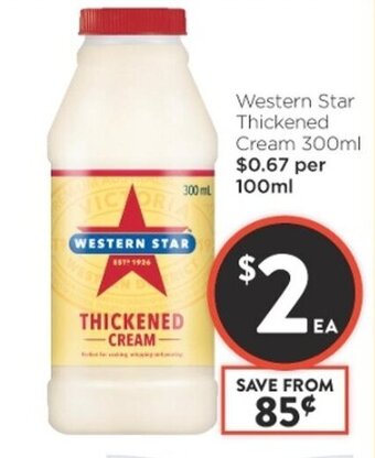 Foodworks Western Star Thickened Cream 300ml offer