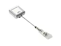 Officeworks Durable ID Holder with Reel 80cm Silver offer