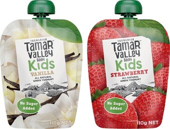 IGA Tamar Valley Kids Greek Yoghurt 110g or Vaalia Probiotic Immunity Boost+ 100mL Selected Varieties offer