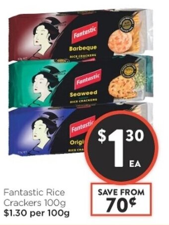 Foodworks Fantastic Rice Crackers 100g offer