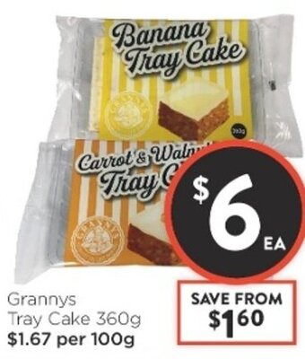 Foodworks Grannys Tray Cake 360g offer