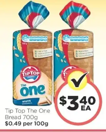 Foodworks Tip Top The One Bread 700g offer
