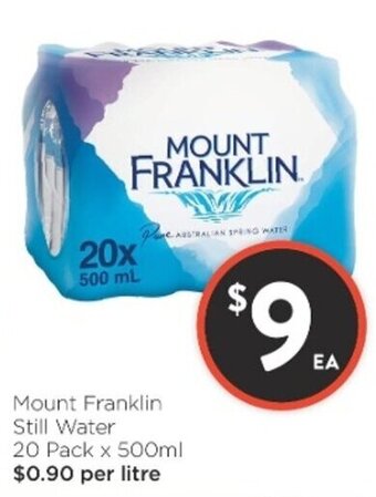 Foodworks Mount Franklin Still Water 20 Pack x 500ml offer