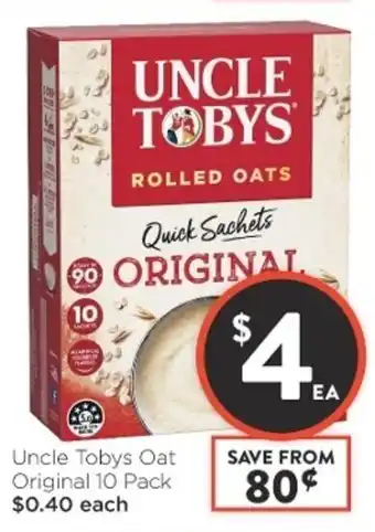 Foodworks Uncle Tobys Oat Original 10 Pack offer