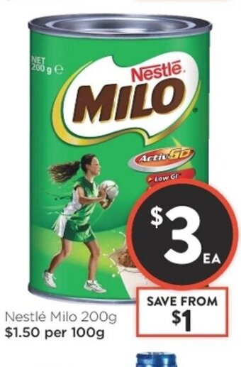 Foodworks Nestle Milo 200g offer