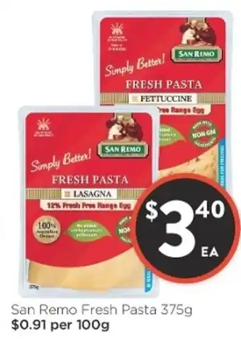 Foodworks San Remo Fresh Pasta 375g offer