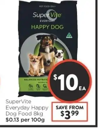 Foodworks SuperVite Everyday Happy Dog Food 8 kg offer