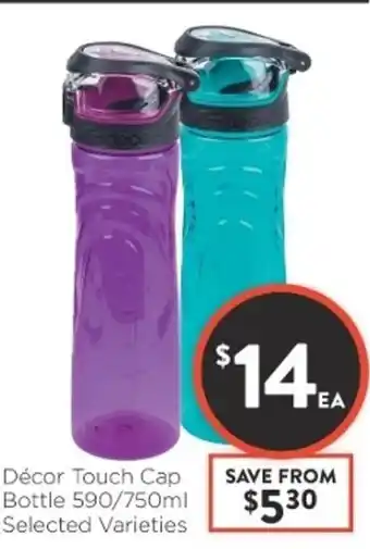 Foodworks Decor Touch Cap Bottle 590/750ml offer