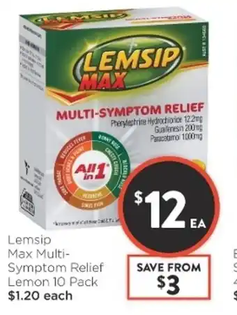 Foodworks Lemsip Max Multi-Symptom Relief Lemon 10 Pack offer