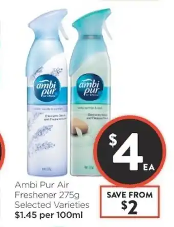 Foodworks Ambi Pure Air Freshener 275g offer