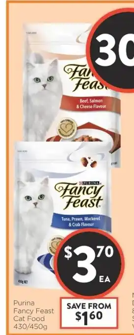 Foodworks Purina Fancy Feast Cat Food 430/450g offer