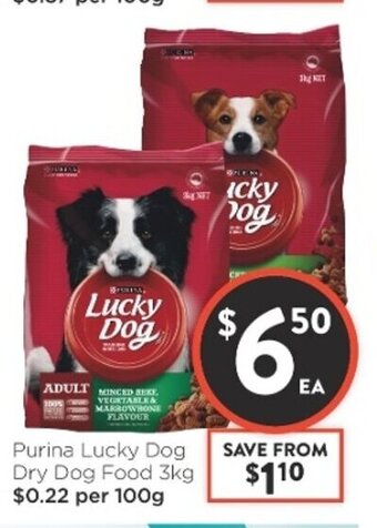 Foodworks Purina Lucky Dog Dry Dog Food 3kg offer
