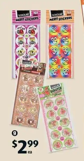 ALDI Merit Stickers 168PK Or Scratch And Sniff Stickers 84PK offer