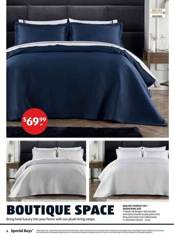 ALDI Quilted Coverlet Set-Queen/King Size offer