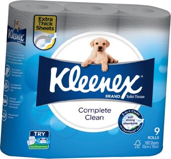 IGA Kleenex Complete Clean Toilet Tissue 9 Pack offer