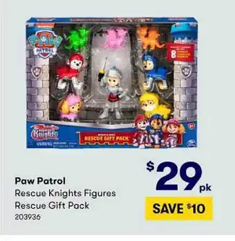 BIG W Paw Patrol Rescue Knights Figures Rescue Gift Pack offer