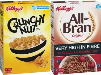 Kelloggu2019s Original All-Bran, Crunchy Nut Corn Flakes, Original Special K or Sultana Bran 300-420g