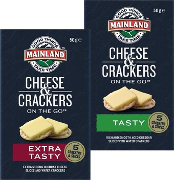 IGA Xpress Mainland On the Go Cheese & Crackers 36-50g Selected Varieties offer
