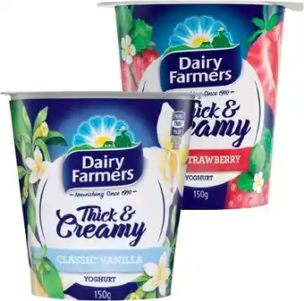 IGA Xpress Dairy Farmers Thick & Creamy or The Culture Co. Pro-Biotic Kefir Yoghurt 150g Selected Varieties offer