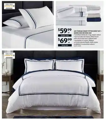 ALDI Thread Count Fitted Sheet Set-Queen Size or King size offer