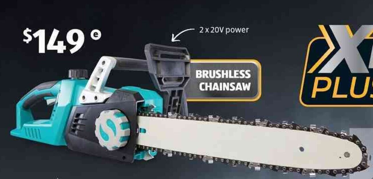 Brushless Chainsaw Skin 2x20V offer at ALDI