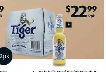 ALDI Tiger Crystal Beer 12x330ml offer