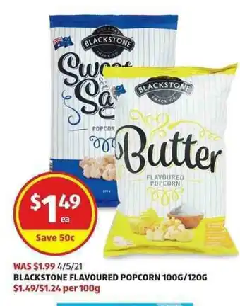 ALDI Blackstone Flavoured Popcorn 100g/120g offer