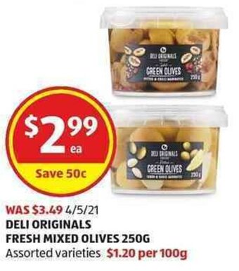 Deli Originals Fresh Mixed Olives 250g