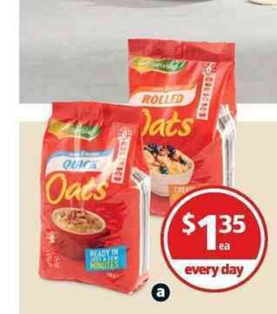 Quick Oats/Rolled Oats offer at ALDI