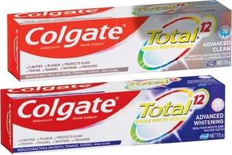 IGA Colgate Total Toothpaste 115g Selected Varieties offer