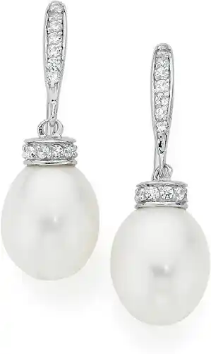 Angus & Coote Sterling Silver Cultured Fresh Water Pearl Earrings offer