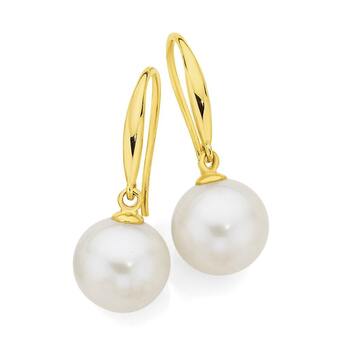Angus & Coote 9ct Gold Cultured Fresh Water Pearl Drop Earrings offer
