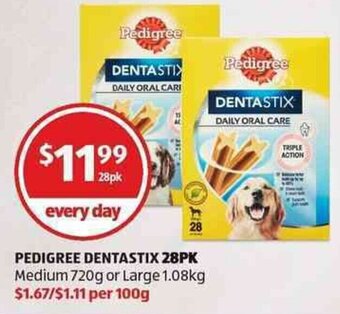 ALDI Pedigree Dentastix 28pk offer