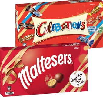 IGA Celebrations 320g or Maltesers 400g Gift Box offer