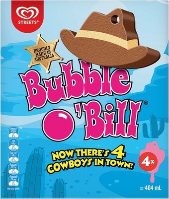 IGA Streets Bubble O'Bill 4 Pack offer
