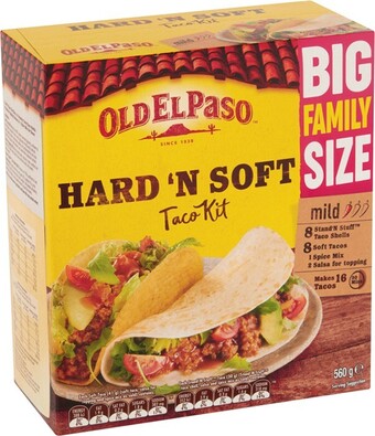 IGA Old El Paso Hard ‘N Soft Taco Kit Big Family Size 560g offer