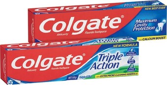IGA Colgate Triple Action 110g or Fluoriguard Toothpaste 120g offer