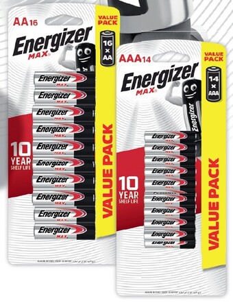 IGA Energizer Max AA 16 Pack or AAA 14 Pack Batteries offer