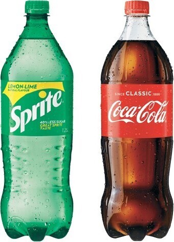 IGA Coca-Cola, Sprite, Fanta or Mount Franklin Lightly Sparkling Water 1.25 Litre Selected Varieties offer
