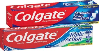 IGA Colgate Triple Action or Cavity Protection Toothpaste 160-175g Selected Varieties offer