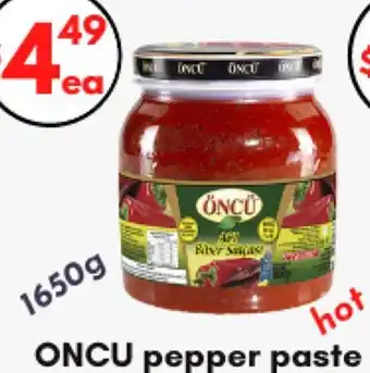 Oncu Pepper Paste 1650g